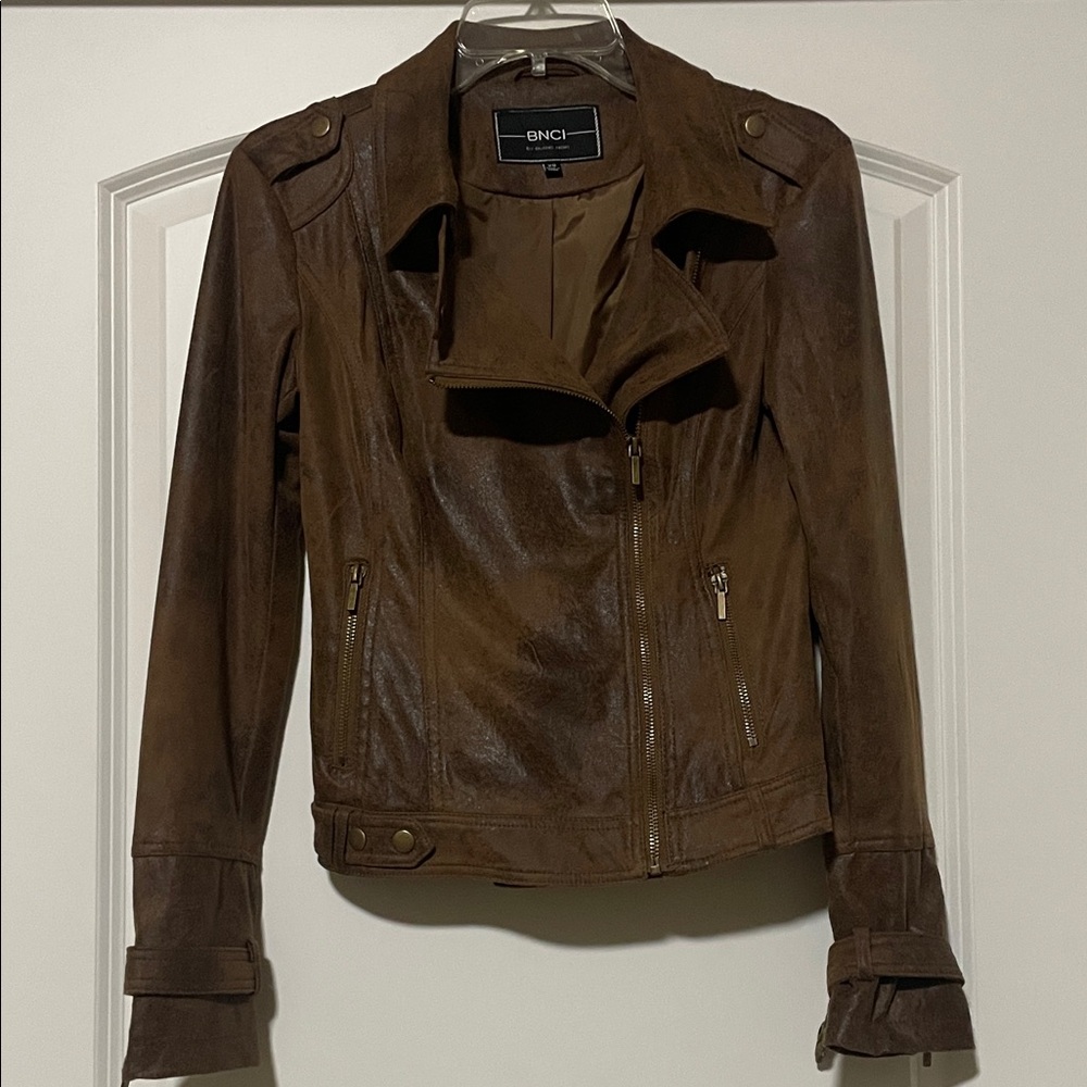 ONCI Women's Brown Leather Jacket